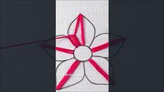 ️Most demanding modern flower embroidery tutorial for beginners️#shorts #viral #embroidery