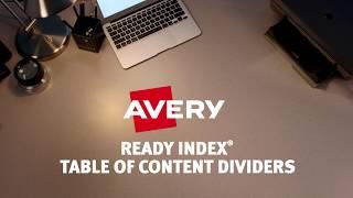 Avery® Ready Index® Customizable Table of Contents Dividers