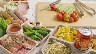 이지앤프리 Easynfree - 멀티 식판 트레이 캠핑 식기세트 Multi-Food Tray Camping Tableware Set