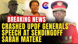 Breaking News: Speech of the Died UPDF Generals At The Burial of the Late Hon Sarah Mateke in Kisoro