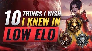 10 THINGS I WISH I KNEW When I Was Bronze/Silver/Gold - League of Legends Season 10