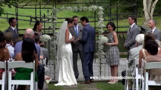 Couple exchanges VOWS - Chanteclaire Farm - Friendsville Maryland Wedding