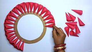 How To Make Paper Flower Wall Hanging॥ Paper Craft For Home Decoration॥ Paper Flowers॥ Home Decor
