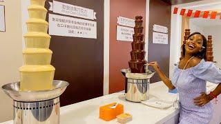 VLOG: Swiss Chocolate Village+DIY+ UNLIMITED chocolate +Steam Train ride for a day in China