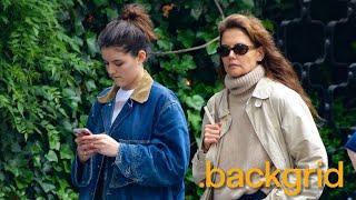 Katie Holmes and her daughter, Suri Cruise, step out for dinner in the Big Apple