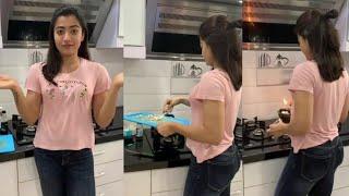 Rashmika Mandanna Cooking Omlet @Home | Rashmika Mandanna Live Cooking | RashmikaMandanna Cooking