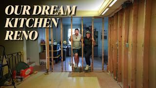 EP 2: Taking Down a Load Bearing Wall! | OUR DREAM KITCHEN RENOVATION