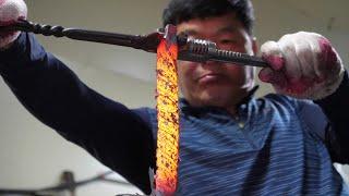 Korea's best handmade knife master. Knife making process