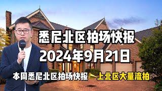 9月21日悉尼北区拍场快报上北区大量流拍