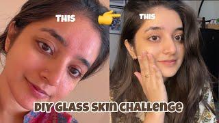 7 days GLASS SKIN challenge| promising a FLAWLESS Glowing skin in 7 days| 100% results