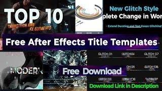 10 Best Free After Effects Title Templates - After Effects Templates