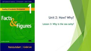 Facts and Figures || Unit 2 || Lesson 3 || Why is the sea salty?