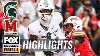 Michigan State Spartans vs. Maryland Terrapins Highlights | FOX College Football