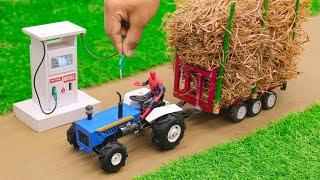 diy tractor mini petrol pump | science project | @sanocreator