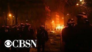 Violent protests erupt in Paris; dozens injured