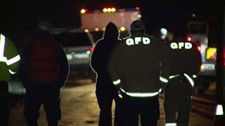 Search for children after truck swept away