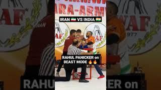 Rahul Panicker activates BEAST MODE against Iranian opponent #shorts #armwrestling #India