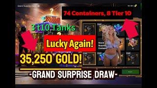 wot blitz Draw Container Opening Grand Surprise 74 lucky Crate Opening in 4K!