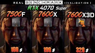 Ryzen 5 7500F vs 5 7600x vs 5 7600X3D / Test in 8 Games / 1440p / RTX 4070 Super