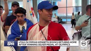 Utah Olympian Kenneth Rooks returns home after winning silver medal