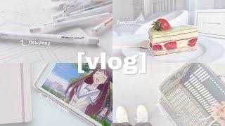 [VLOG] 48h final language exam| Muji visit| new pens| anime| how I spent my June