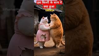 The unique story of a cat and a kitten  | Cartoon | Cat | cartoonshort |#shorts | #ytshorts | #ai