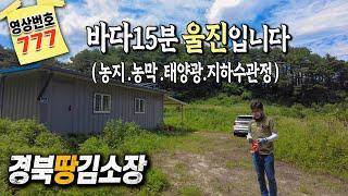 경북땅김소장[매번777번] 바다15분 울진땅 / 농지와농막 태앵광에 지하수관정까지