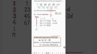 21sec-math #등차수열 # arithmetic sequence #formula #igcse #maths #paper1 #공차 #일반항 #엄마표