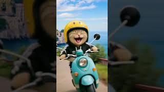 냥냥이의 해변 질주!  #고양이쇼츠#웃긴영상 #귀여운영상| Beach Ride with Nyangnyang the Cat 