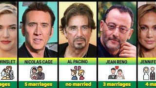 How many times have celebrities been married ?