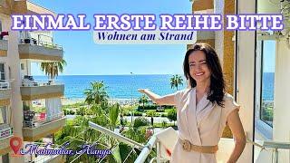 TOP LAGE IN 1. REIHE! 3 ZIMMER WOHNUNG AM MEER | RENOVIERT & STILVOLL! MAHMUTLAR/#ALANYA #immobilien