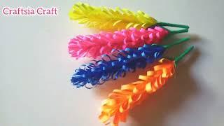 stick flower|craftsia craft| how to make |nice idea | how to craft |pink colour /amazing design