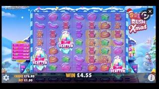 Amazing bonus win on Sugar Rush Xmas - 62 free spins