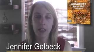 Jen Golbeck discusses her new book "Analyzing the Social Web"