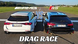 Audi RS6 Performance (630 PS)  Mercedes AMG E53 (612 PS) - Drag Race