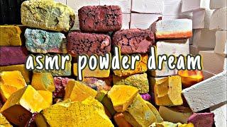 asmr powder dream | 100 dyed/pasted blocks | 100 blocks mass crush | one crush fast edit | crunchy