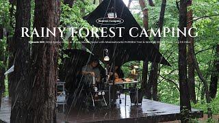 Camping in the rain in a dense spring forest | MINIMALWORKS PAPRIKA tent