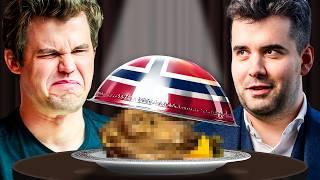 Chess Grandmasters TRY The WEIRDEST Norwegian Foods!