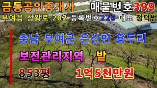 399충남 부여군 은산면  개울가 보전관리 지역 밭 부여땅 부여부동산