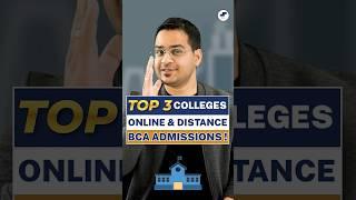 Online + Distance BCA Admissions Top BCA Colleges Open & Online BCA! #shorts #bca #admission #2024