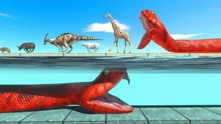 Giant Snake Trap - Which Dinosaur Or Animal Can Survive? | Animal Revolt Battle Simulator