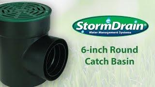 StormDrain 6" Round Drainage Catch Basin with Drain Grate