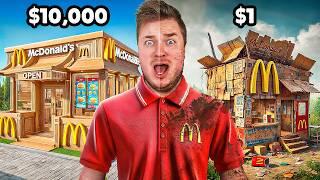 $1 Vs $10,000 BOX FORT MCDONALDS! (Cardboard Crafts)