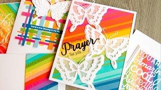 Rainbow Cards with Scraps