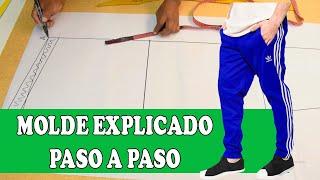 MOLDE PATRON PANTALON BUZO DEPORTIVO DE HOMBRE|Tips De Confección