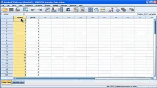 Kruskal-Wallis - SPSS (part 1)