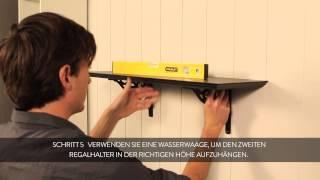 HOW TO: einen klassischen Duraline Regalhalter an der Wand montieren - Deutsch