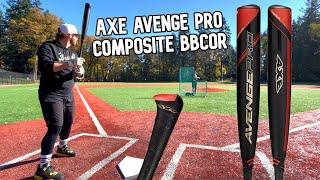 Hitting with the 2022 AXE AVENGE PRO (composite) | BBCOR Baseball Bat Review