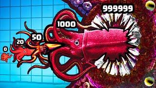 Growing a Octopus to MAX LEVEL KRAKEN! (Sea Monster)