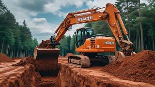 Hitachi Excavator at Work – Amazing Earthmoving Operations - 636D